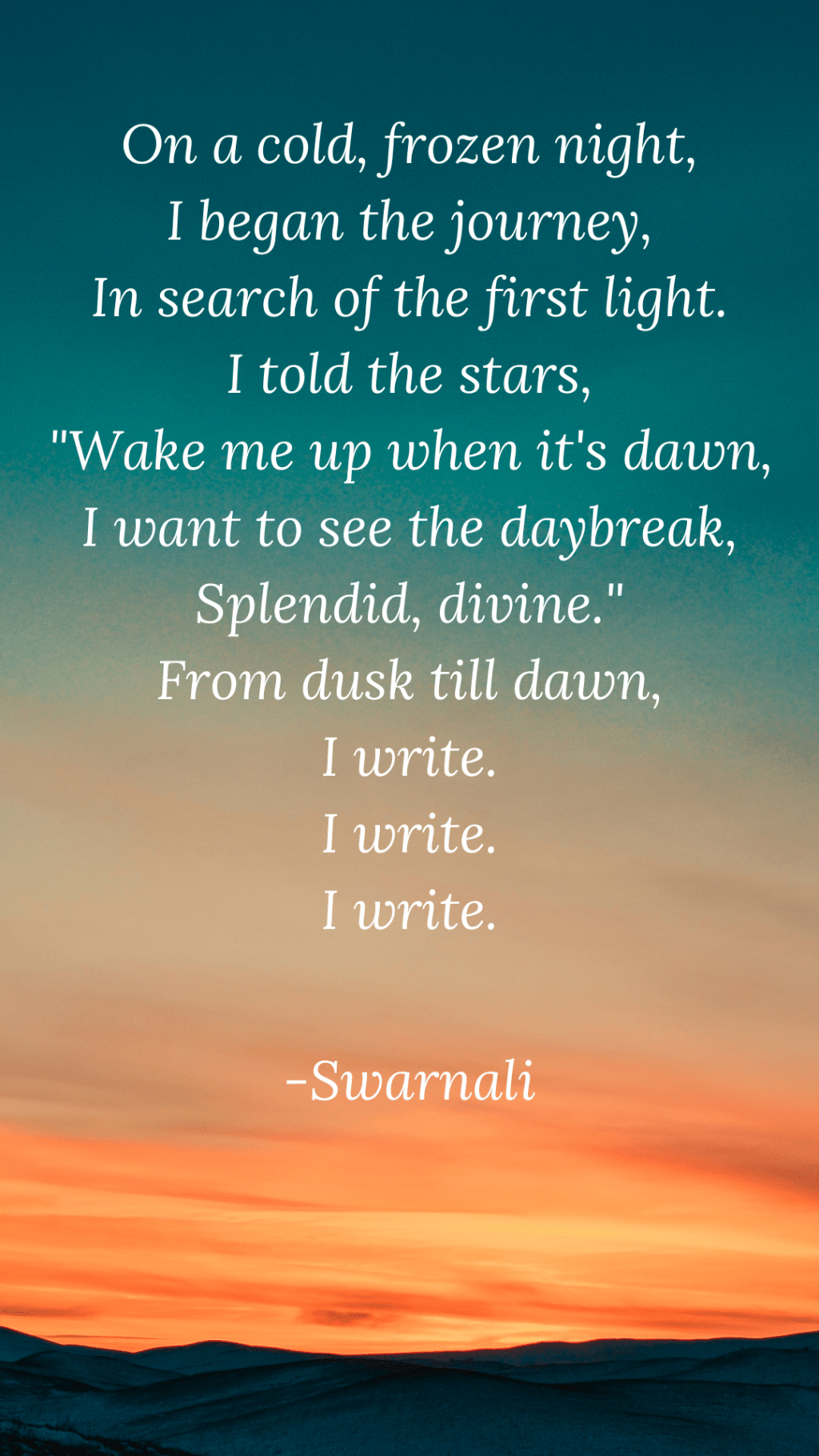 Writing is my&nbsp;Inspiration