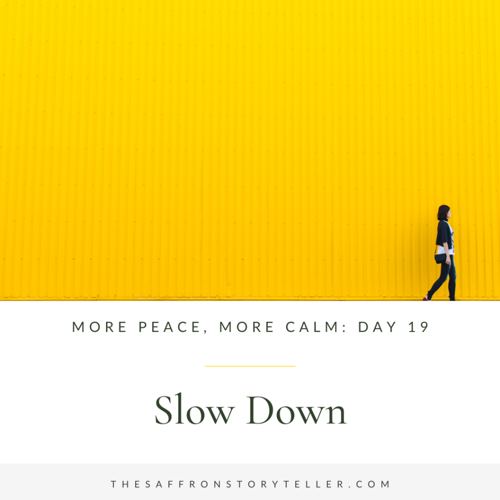 Slowing down to find peace of&nbsp;mind