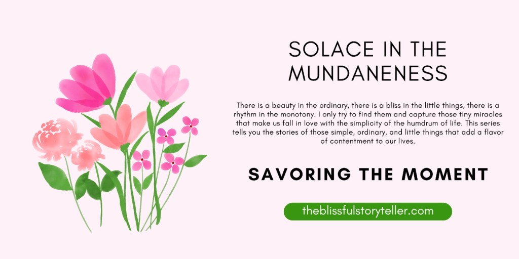 Solace in the Mundaneness – Savoring the&nbsp;Moment